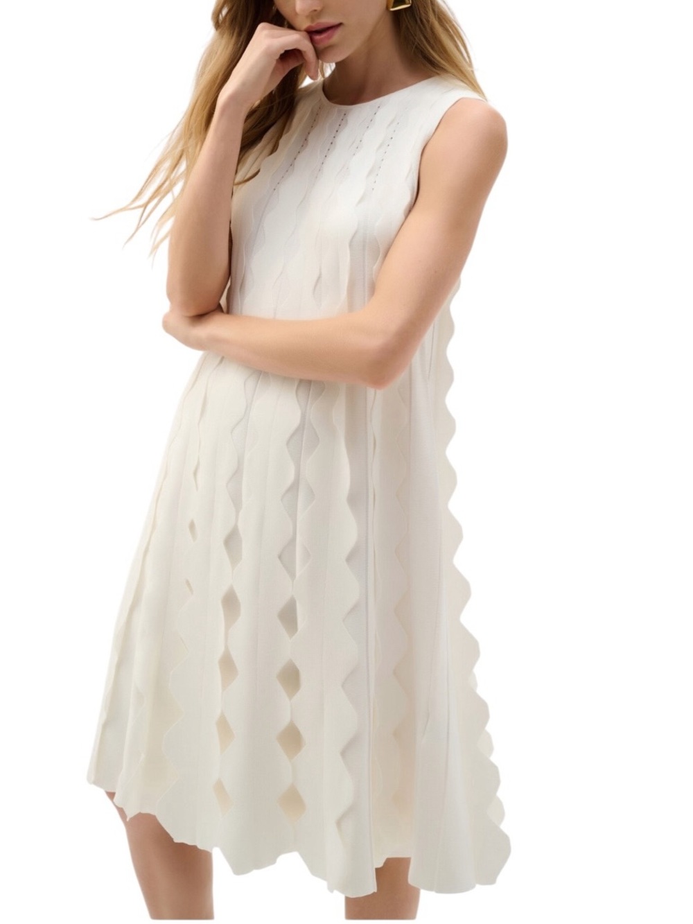 Joseph Ribkoff Viscose Sweater Knit Sleeveless A-Line Dress excellent condition